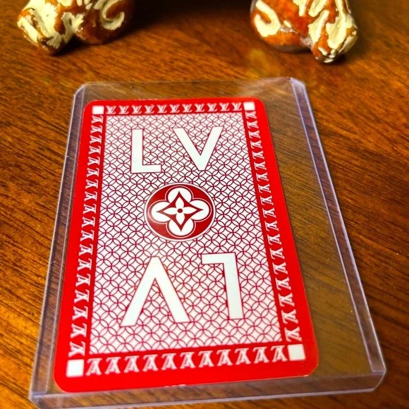 Louis Vuitton Bundle w/ID Card Holder (GUC), Red 4 of ♦️ LV Card, & LV Dust Bag - Picture 13 of 17